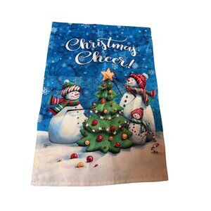 Garden Flag - Christmas Cheer Snowman Print Flag18"x27"